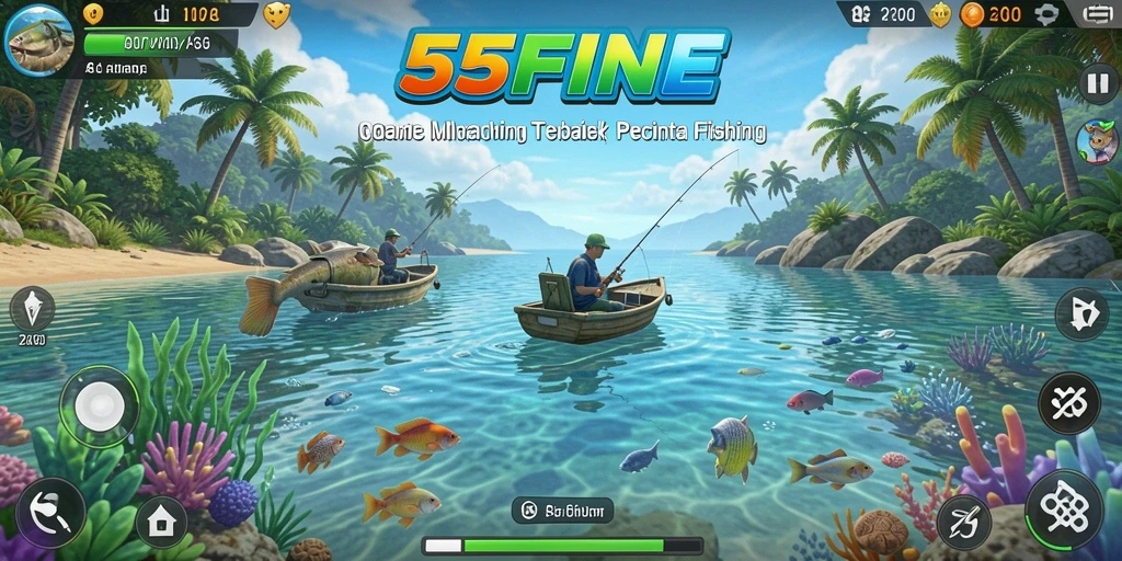 Gameplay menarik di 55FIVE dengan grafis memancing yang menawan.