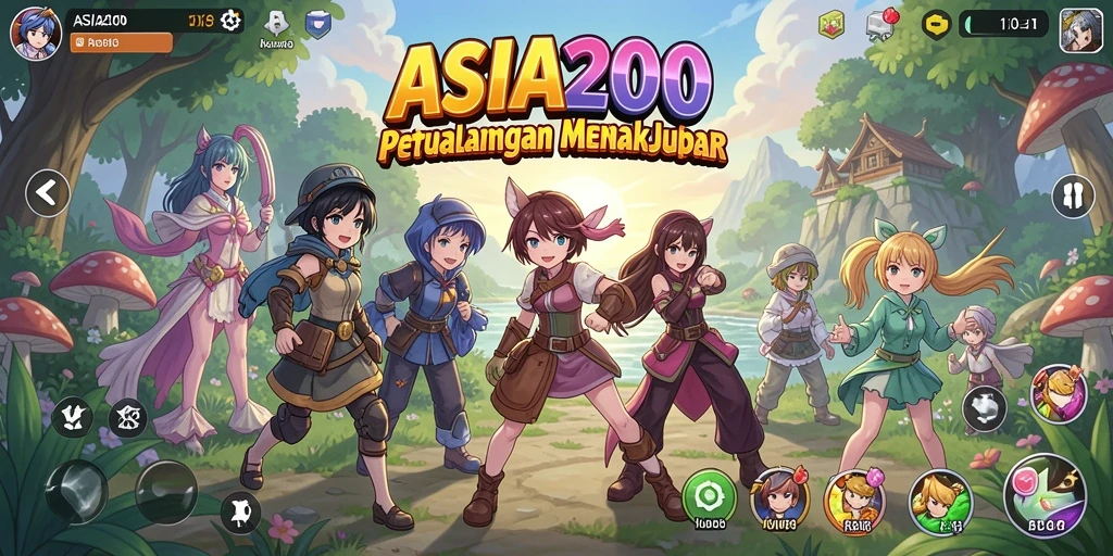 Gameplay ASIA200 menampilkan karakter anime dalam pertarungan seru dan grafis menawan.