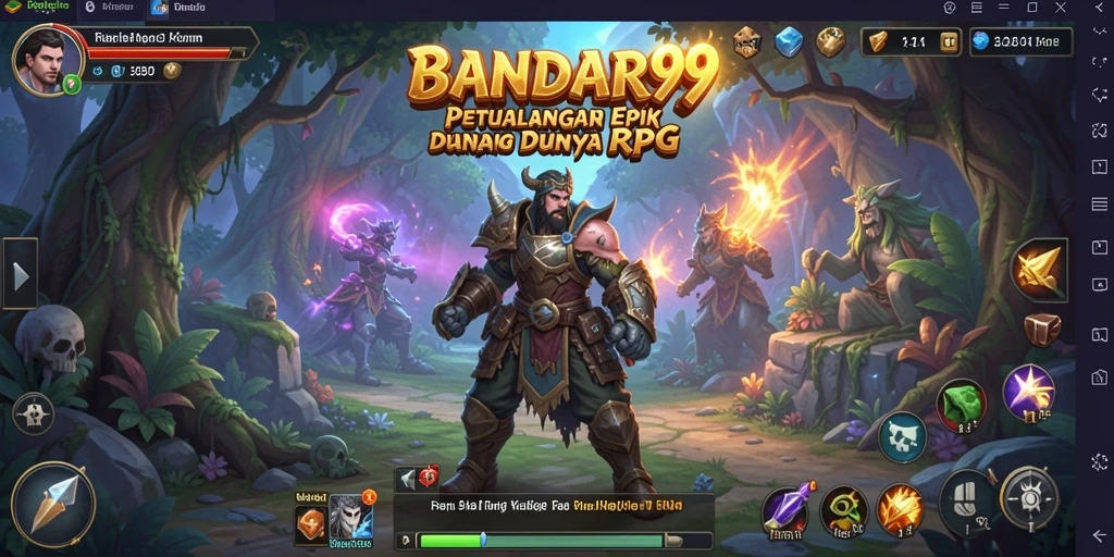 Tampilan gameplay seru dalam petualangan RPG BANDAR99.
