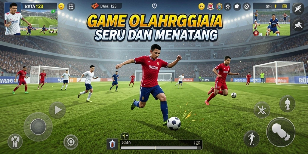 Tangkapan layar utama BATA123 dengan aksi olahraga yang mendebarkan.