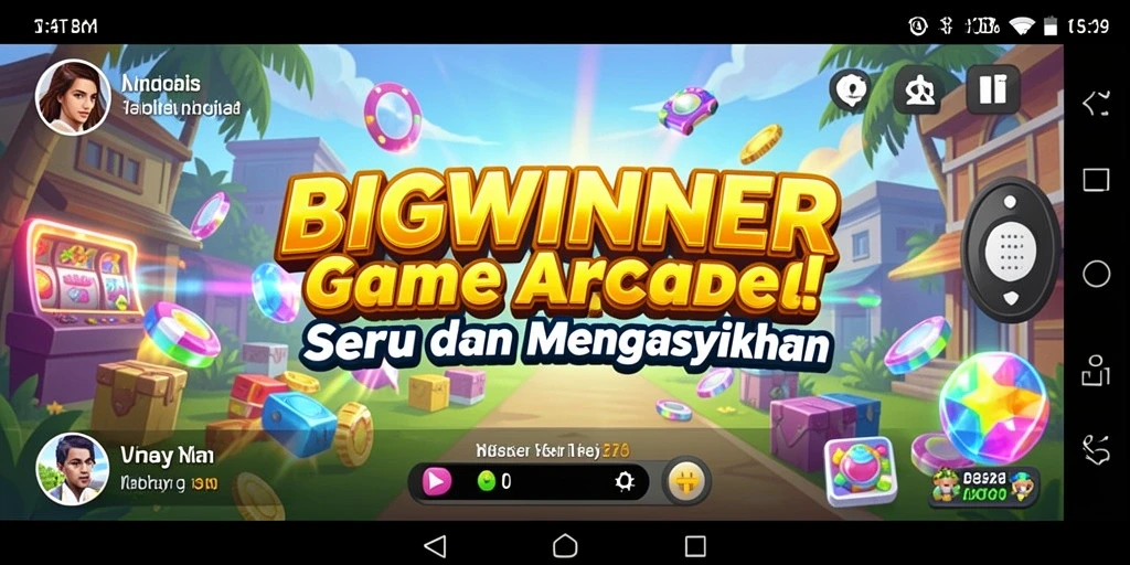 Tangkapan layar menampilkan gameplay seru dari BIGWINNER dengan tantangan arcade.