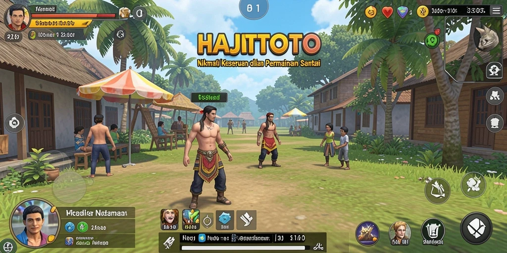 Tampilan gameplay seru dalam HAJITOTO yang menenangkan.