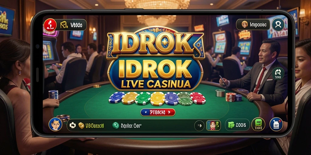 Tampilan gameplay Live Casino yang menarik dan interaktif di IDROK.