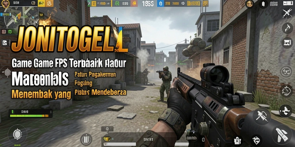 Screenshot JONITOGEL menampilkan aksi gameplay FPS yang intens.