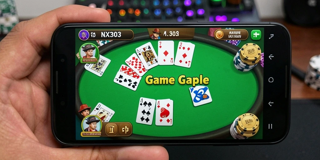 Tampilan menarik dari gameplay Gaple di NX303.