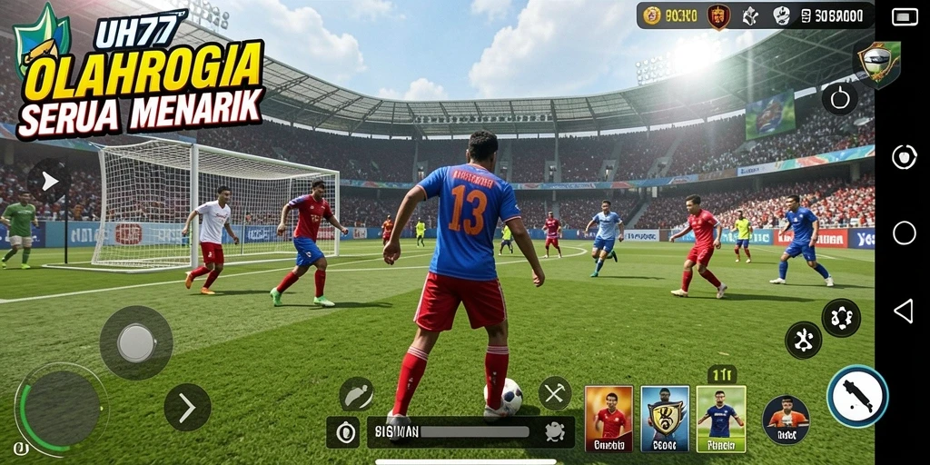 Tampilan gameplay seru di UH77 dengan berbagai cabang olahraga.