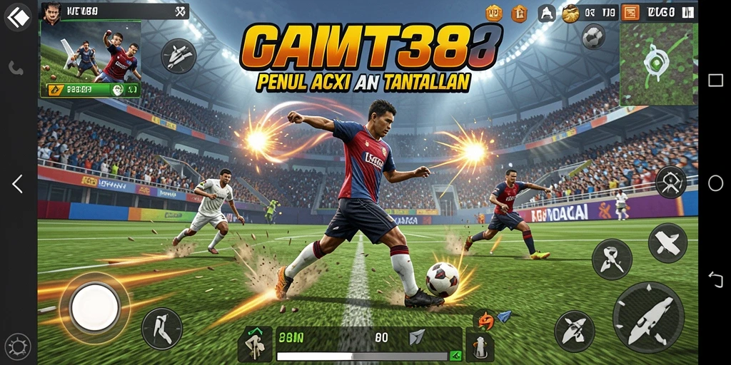 Tampilan screenshot dari gameplay VT38 yang menampilkan aksi olahraga yang seru.