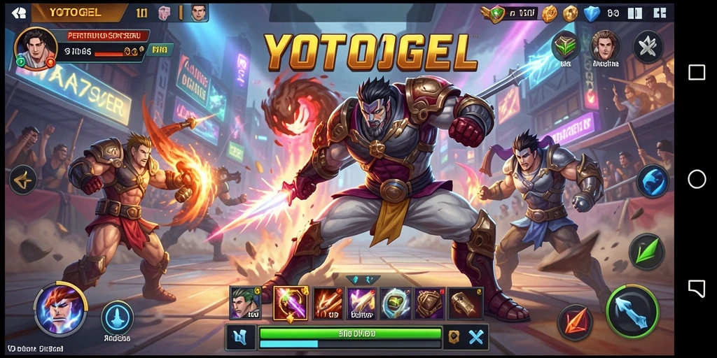 Tampilan seru pertarungan epik dalam YOTOGEL yang menegangkan.